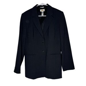 Talbots Heather Gray Wool Jacket Blazer Stretch long oversized style size 10